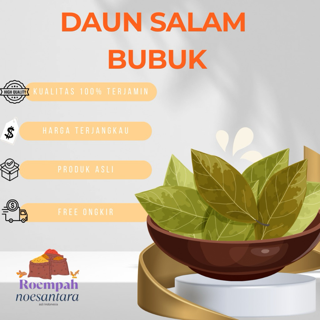 

Daun Salam Bubuk 100% ASLI Tanpa Campuran Murni 100g 250g 500g Daun Salam Murni / Serbuk Daun Salam Halus Minuman Herbal Jamu