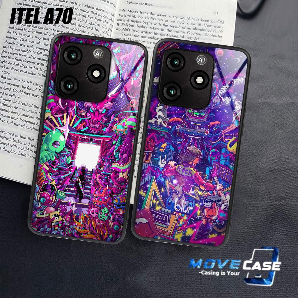MV268 CASE HP ITEL A70 - SOFTCASE KACA ITEL A70 - CASING ITEL A70 Terbaru Pelindung Hp Motif Abstrak