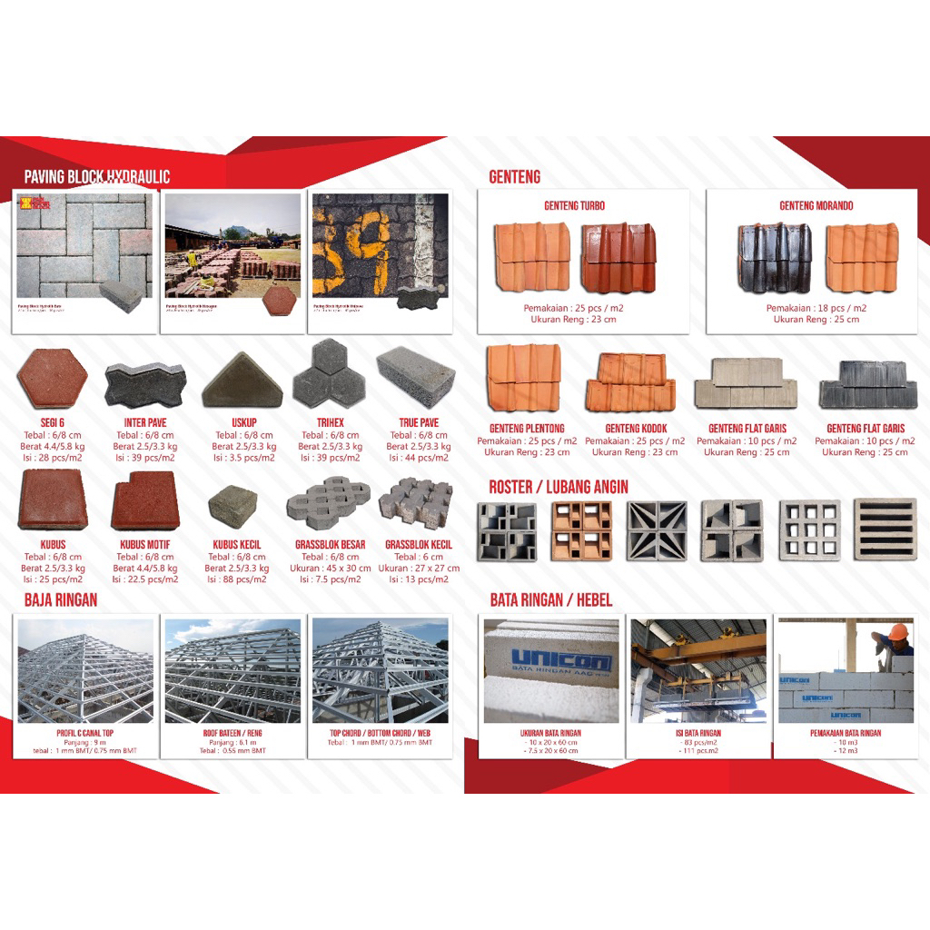 Paving Block 6 cm Abu2 press mesin