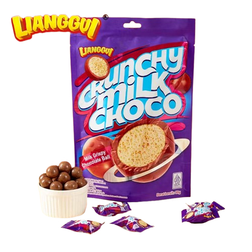 

[DIJUAL ECER BUKAN 1 PACK] Cemilan Import LIANGGUI CRUNCHY MILK CHOCO (cemilan crunchy cokelat dengan rasa susu)