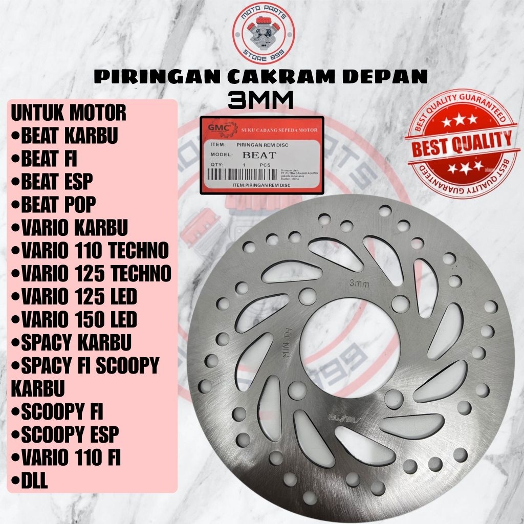 PIRINGAN CAKRAM / PIRING CAKRAM DEPAN BEAT VARIO SPACY SCOOPY VARIO 125 LED VARIO 150 LED NEW DISC F