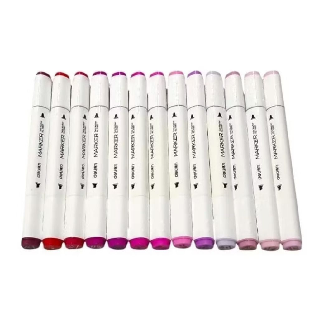 

(13 IN 1) DELI MARKER TWIN MARKER DUAL TIPS ALKOHOL BASED SKETSA DRAWING PEN