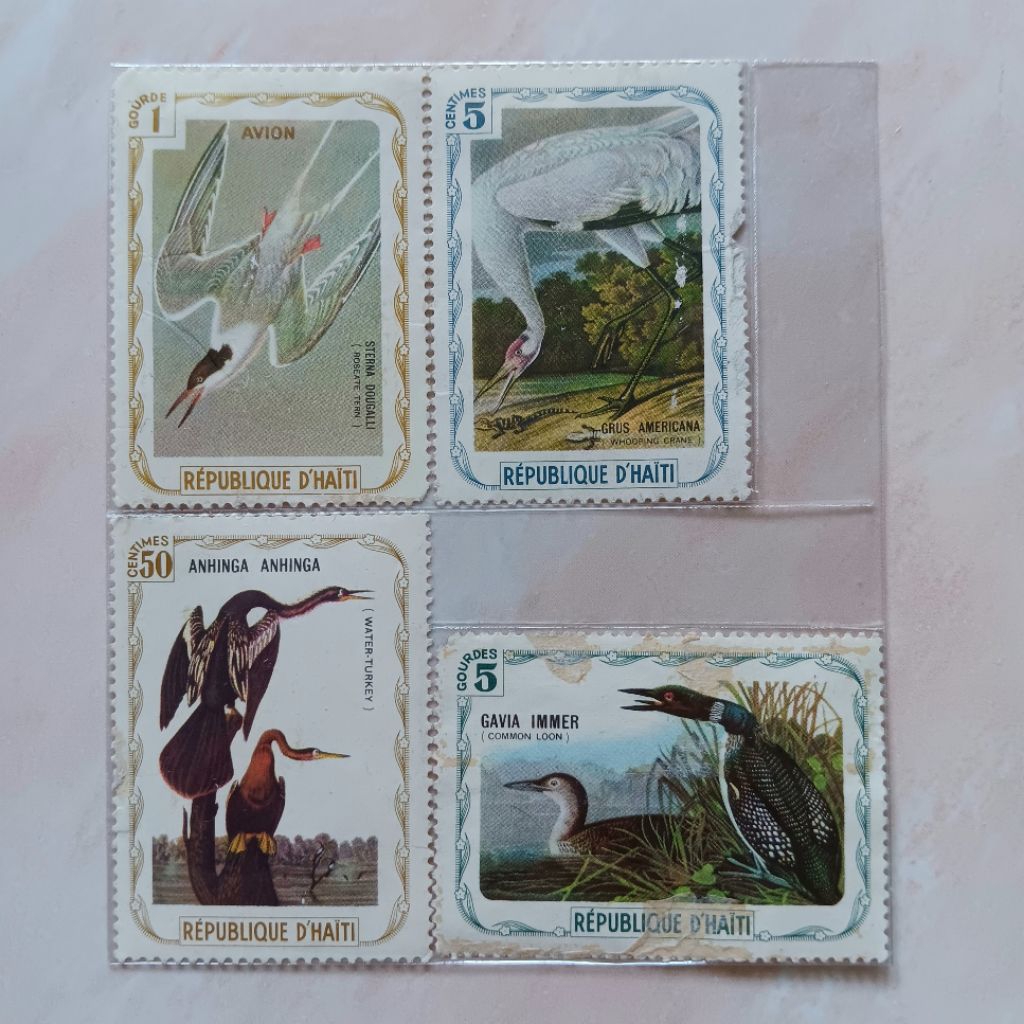

(AG) Perangko Haiti: Cinderella Stamps 1975 Birds Set 4 pcs Mint