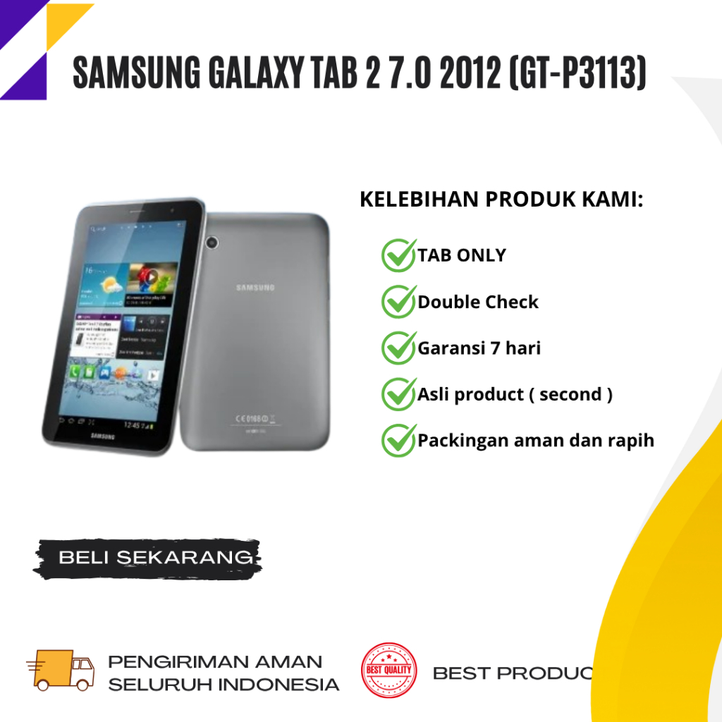 Samsung Galaxy Tab 2 7.0 2012 (GT-P3113) Wifi Only Second