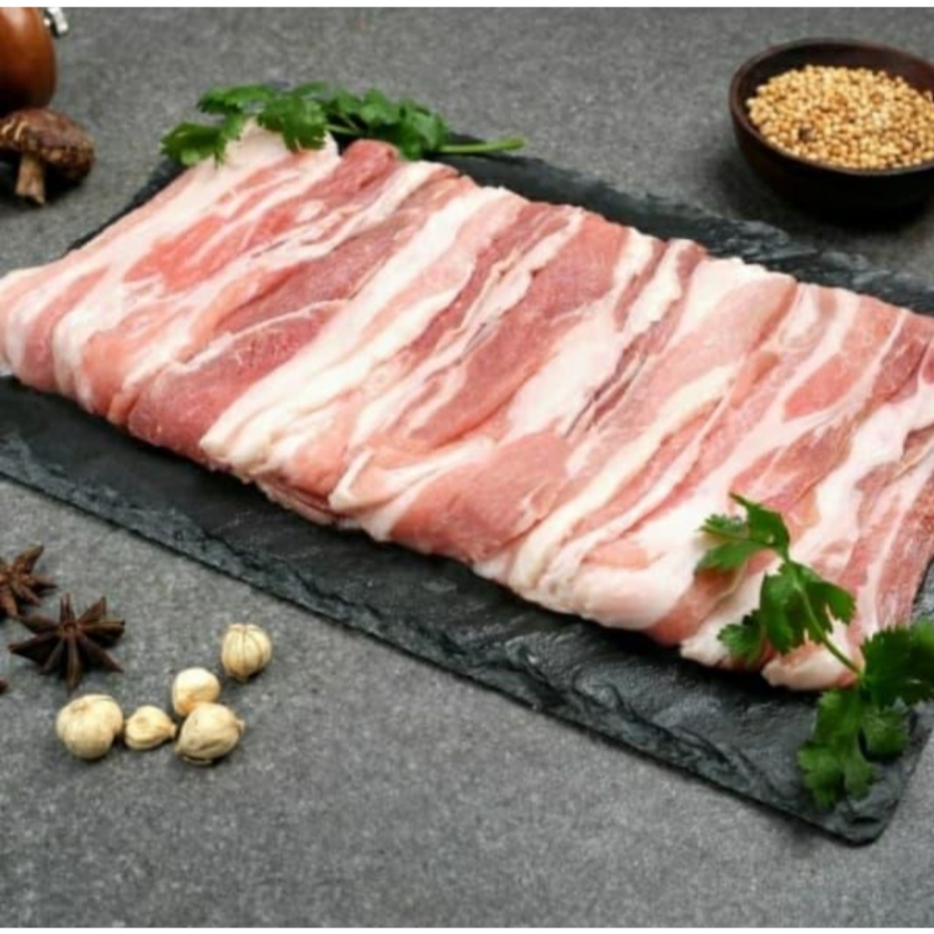 

Samcan Babi Slice ± 2mm – Pork Belly Slice (Samgyeopsal Style) – 1 Kg