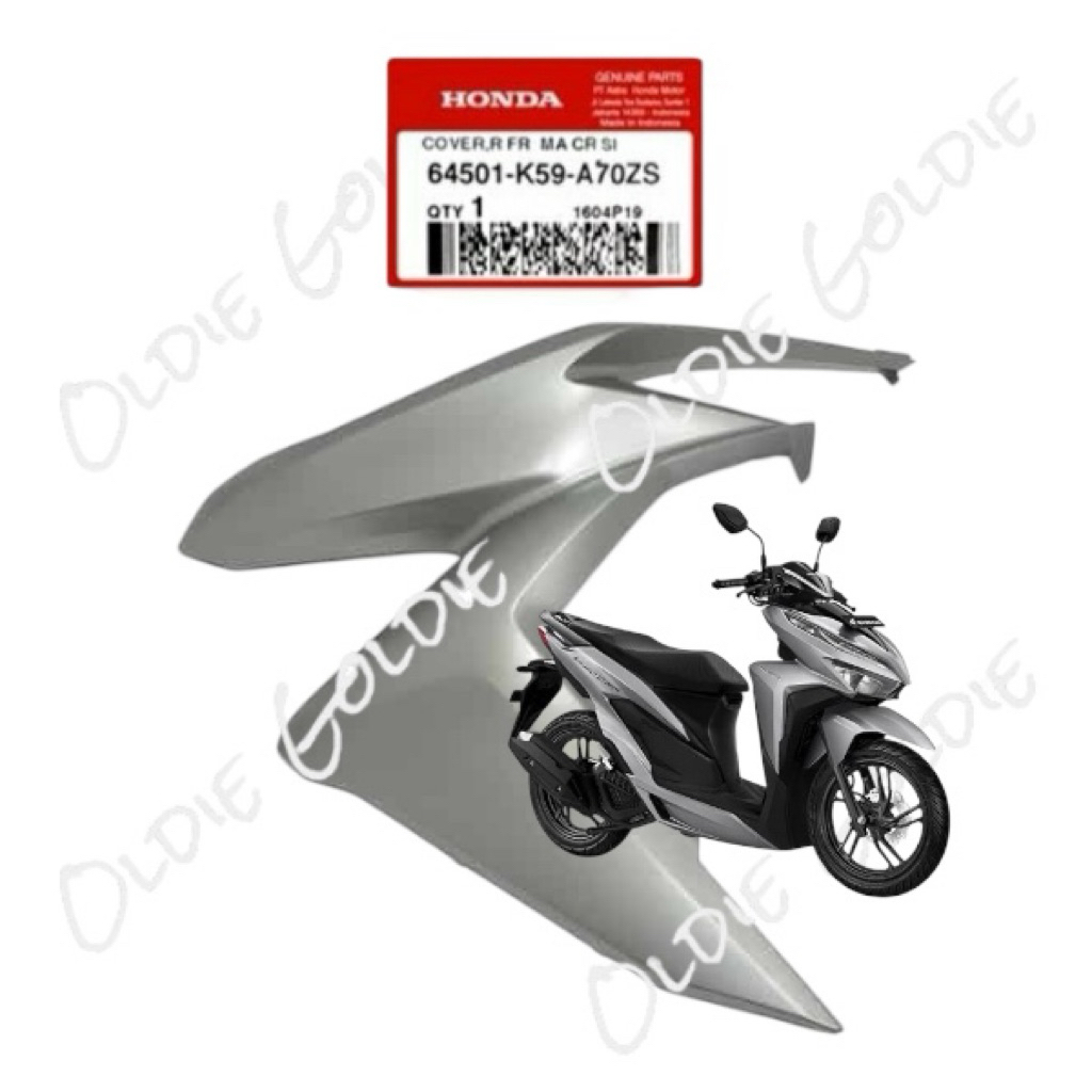 64501-K59-A70ZS Cover R FR Sayap Kanan Depan Vario 150 New 2018-2021 Matte Silver AHM