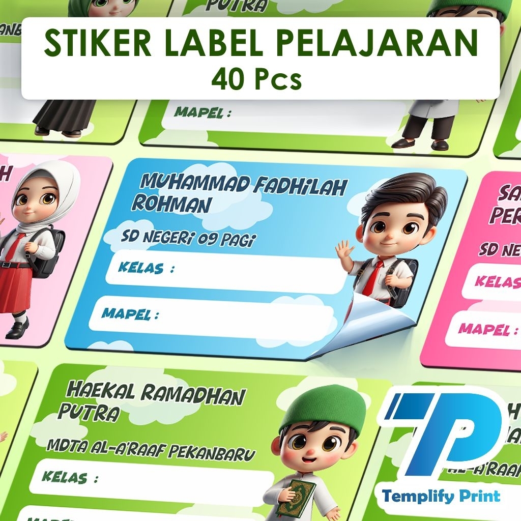 

Stiker Label Buku Anak Custon Nama, Nama Sekolah, Mapel, Kelas - Templify Print