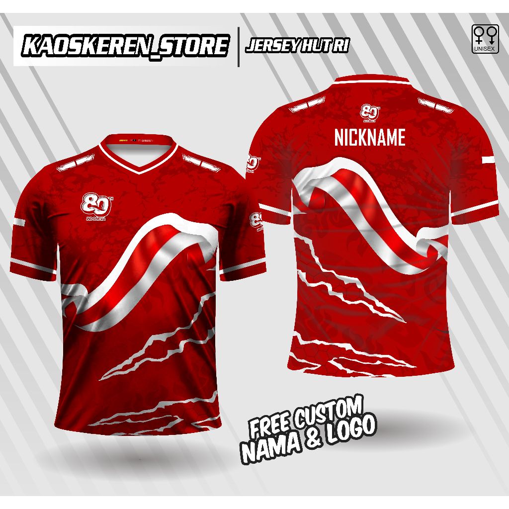 jersey hut ri ke 80th baju kemerdekaan indonesia kaos 17an baju hut ri 80th