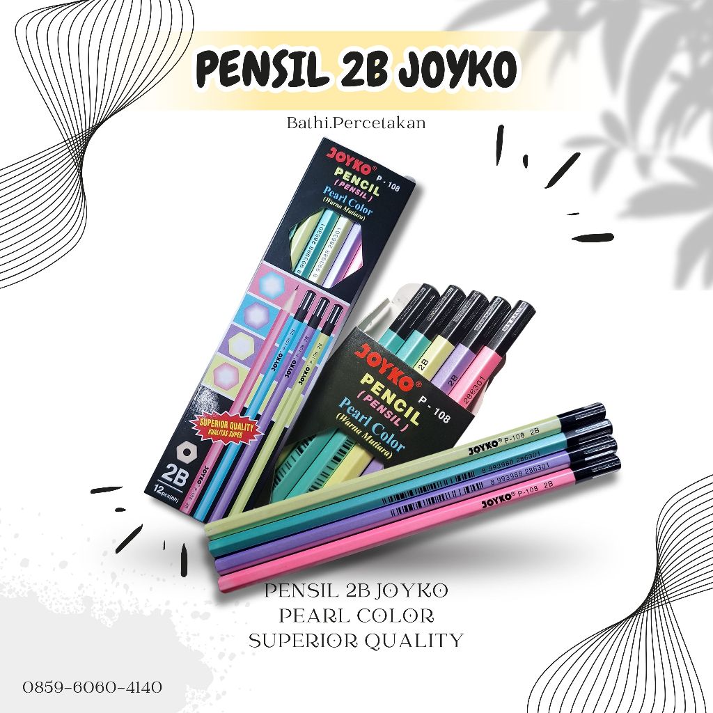 

(Satuan) PENSIL JOYKO 2B PEARL COLOR SUPERIOR QUALITY