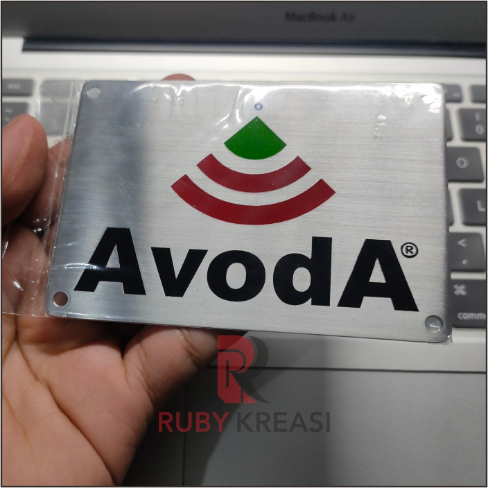 

plat nama logo stainless custom