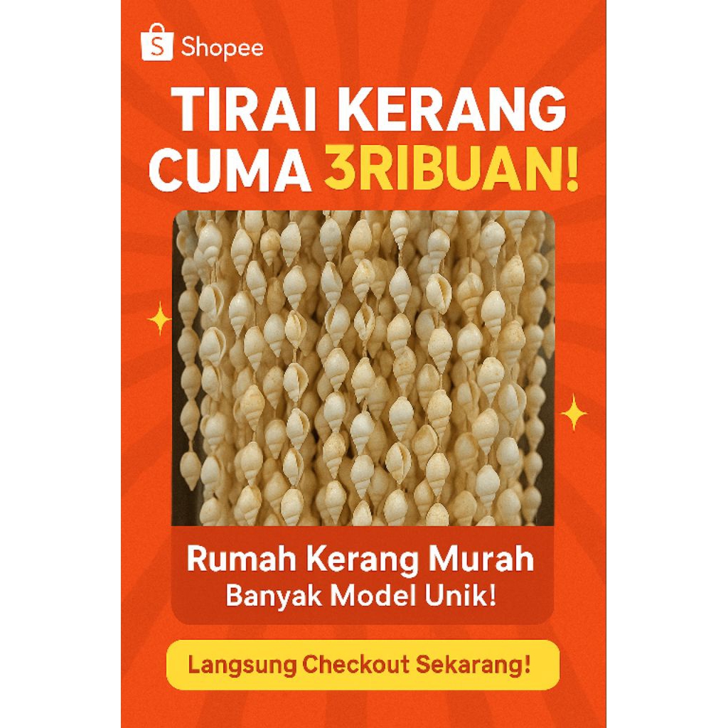 tirai/tirai kerang polos Aesthetic