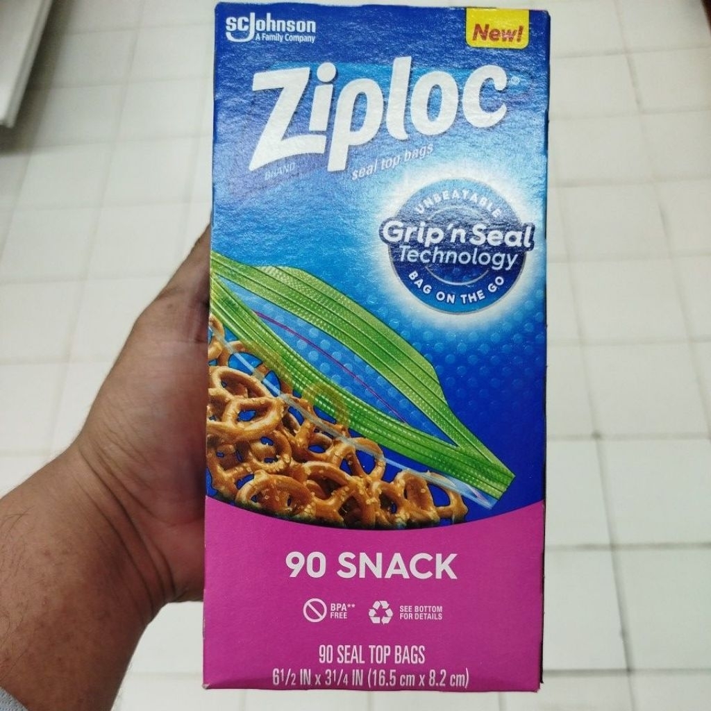 

ZIPLOC SNACK BAGS 90 COUNTS/PCS