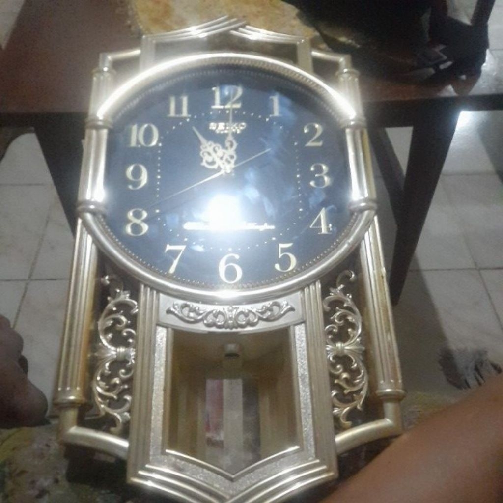 jam dinding seiko quartz normal melodi tiap 1/4 jam mesin masi seikosha jadul