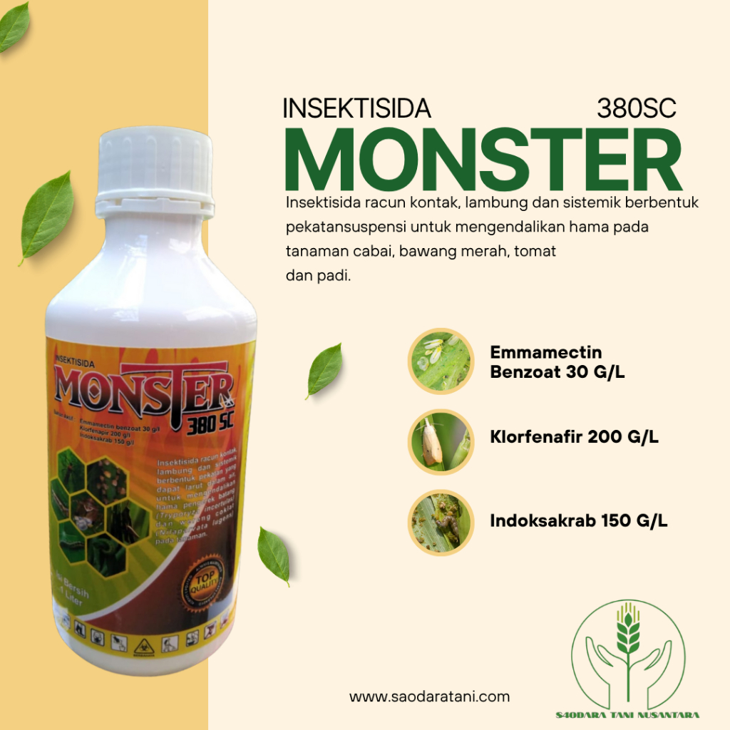 Insektisida MONSTER 380SC | 1Liter | Promo Beli 3 Gratis 1 |