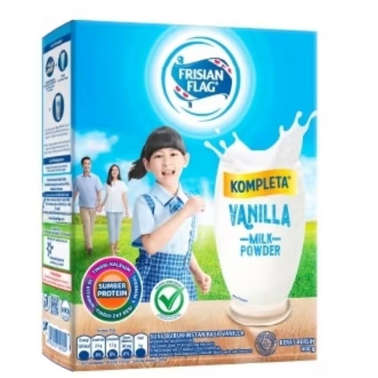 

Susu bubuk Frisian Flag kompleta vanilla / coklat 400gr