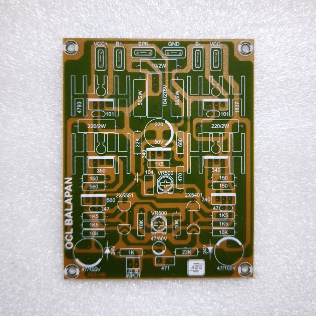 PCB Driver Amplifier OCL Balapan Simetris Bias Servo