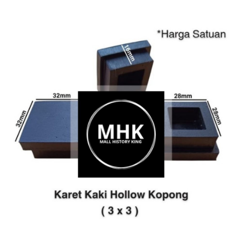 Karet Holow 3x3 Kopong Kaki Meja Hollow