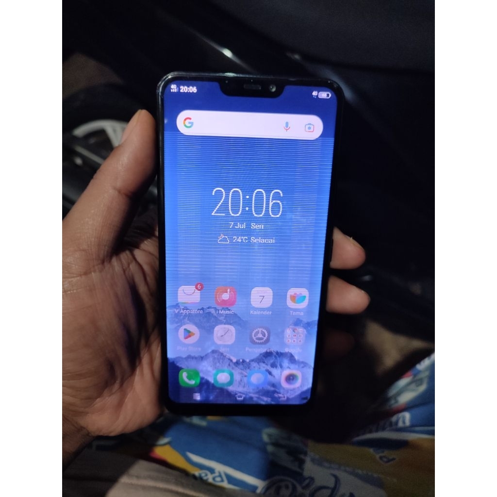 Vivo Y81 minus lcd mesin normalan