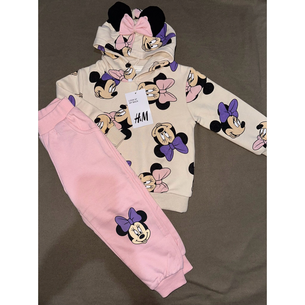 Set Hoodie Sweater Minnie Mouse HM anak 3 tahun