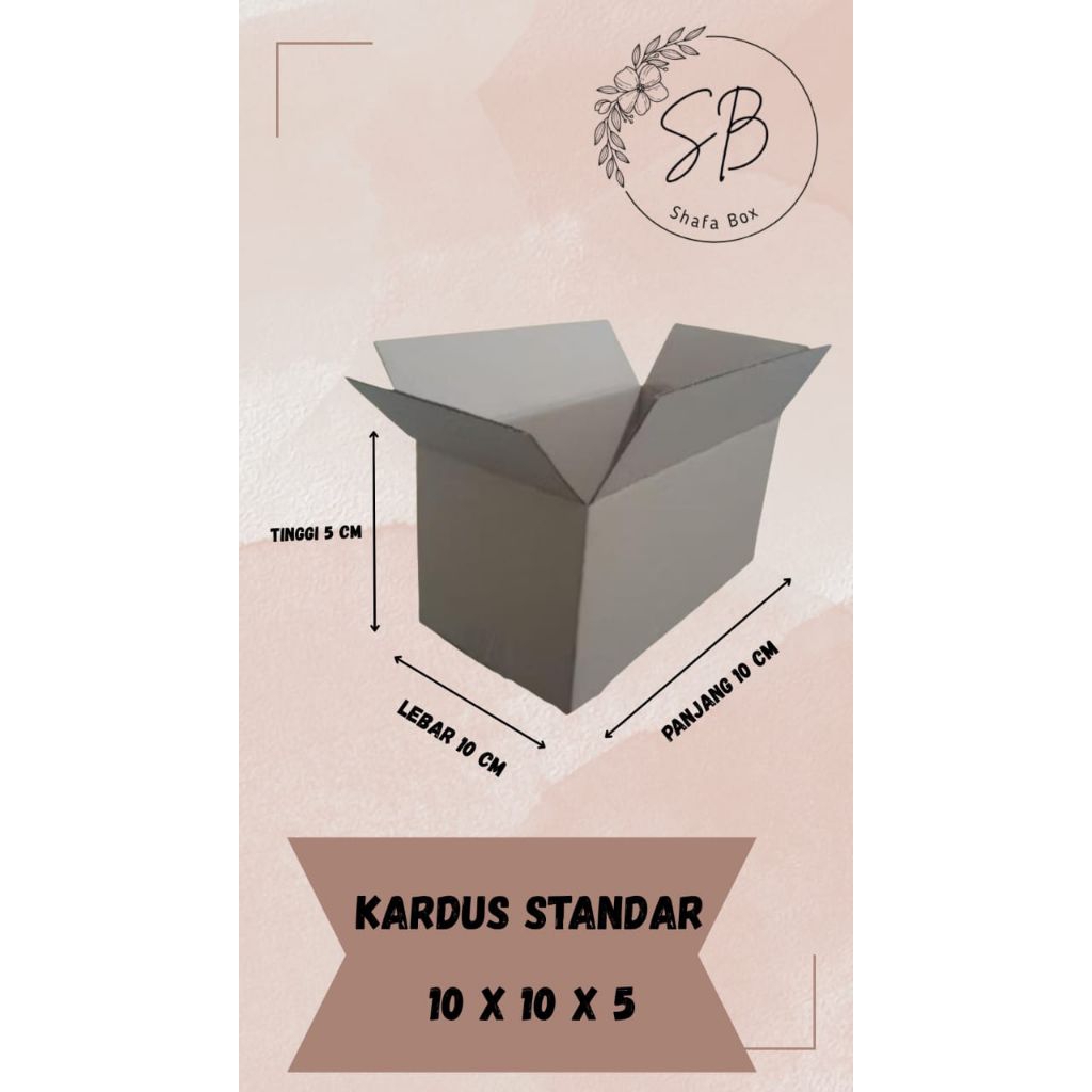 

Kardus Standar Box 10x10x5CM Kardus Packing