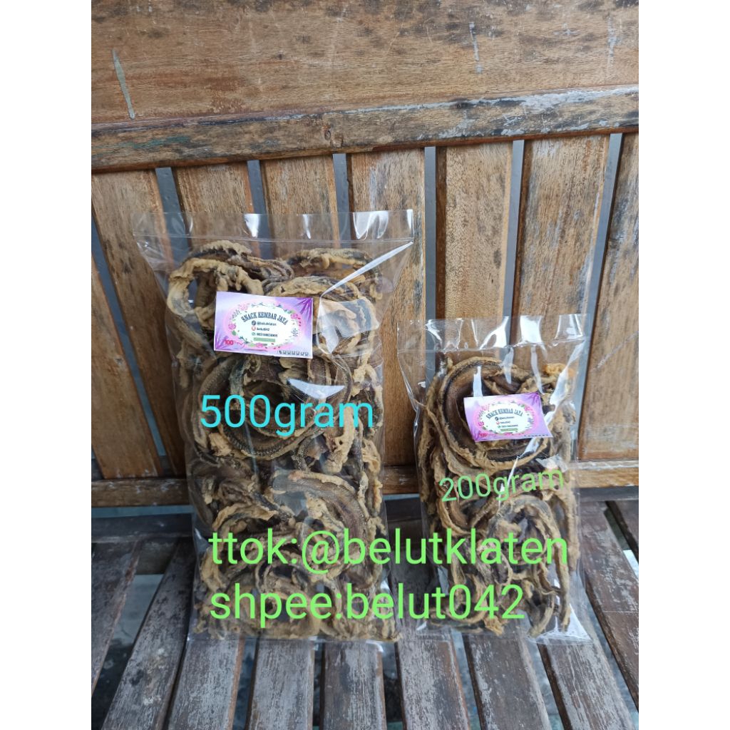 

belut goreng tepung tipis Kemasan BANTAL 500gram