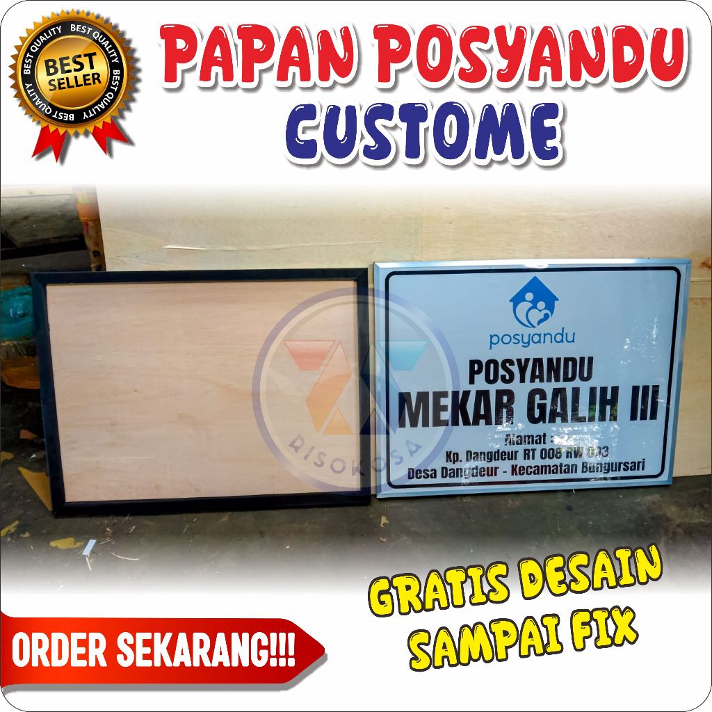 

PAPAN NAMA POSYANDU CUSTOME DESAIN/TULISAN