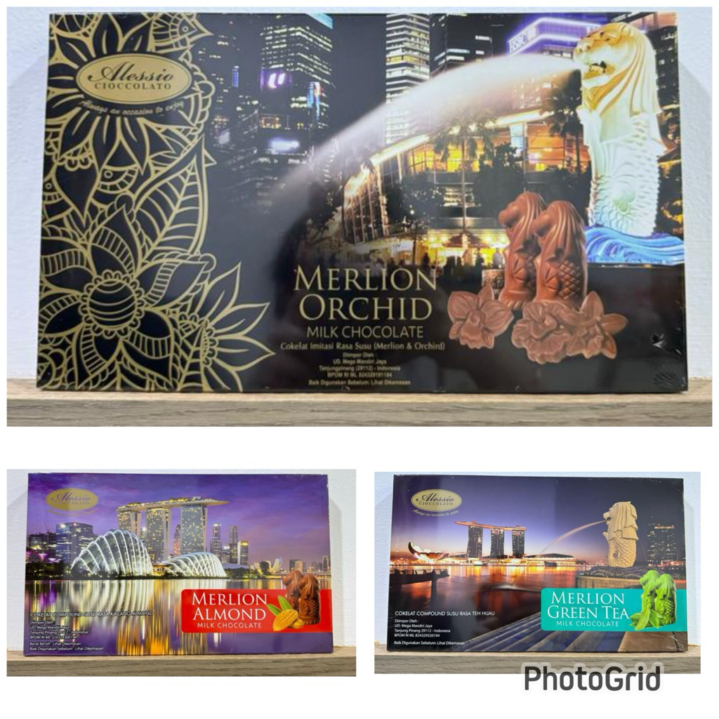 

Alessio Merlion Choco (Merlion & Orchid, Merlion Greentea, Merlion Almond 130 gr )