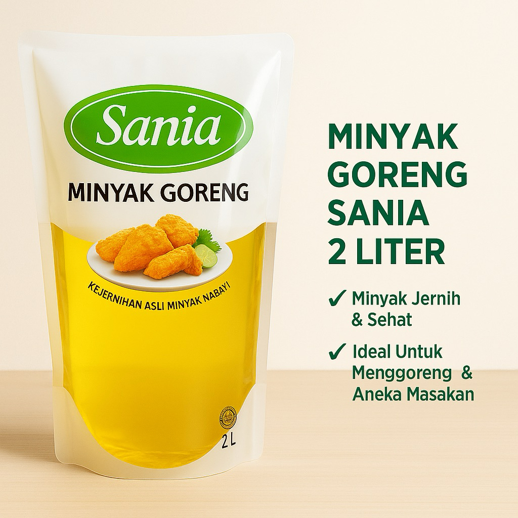 

Minyak Goreng Sania 2L | Minyak Nabati Sehat & Jernih | Cocok untuk Masak & Goreng Harian