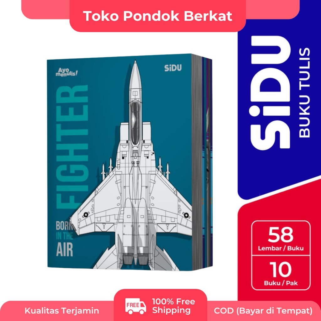 

Sidu Buku Tulis 58 Lembar 1 Pak Isi 10 Buku – Buku Tulis Tebal Awet Cocok untuk Harian