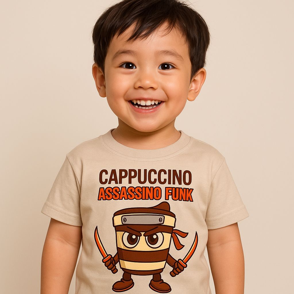 RJ8 Baju Kaos Distro Anak Capucino Laki Laki Perempuan Combed 30s 1-12Thn