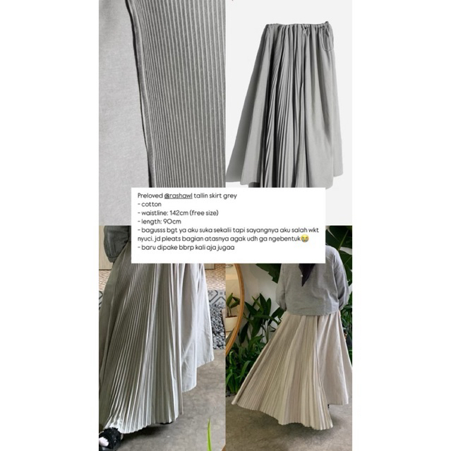 Preloved Rashawl Tallin Skirt Grey