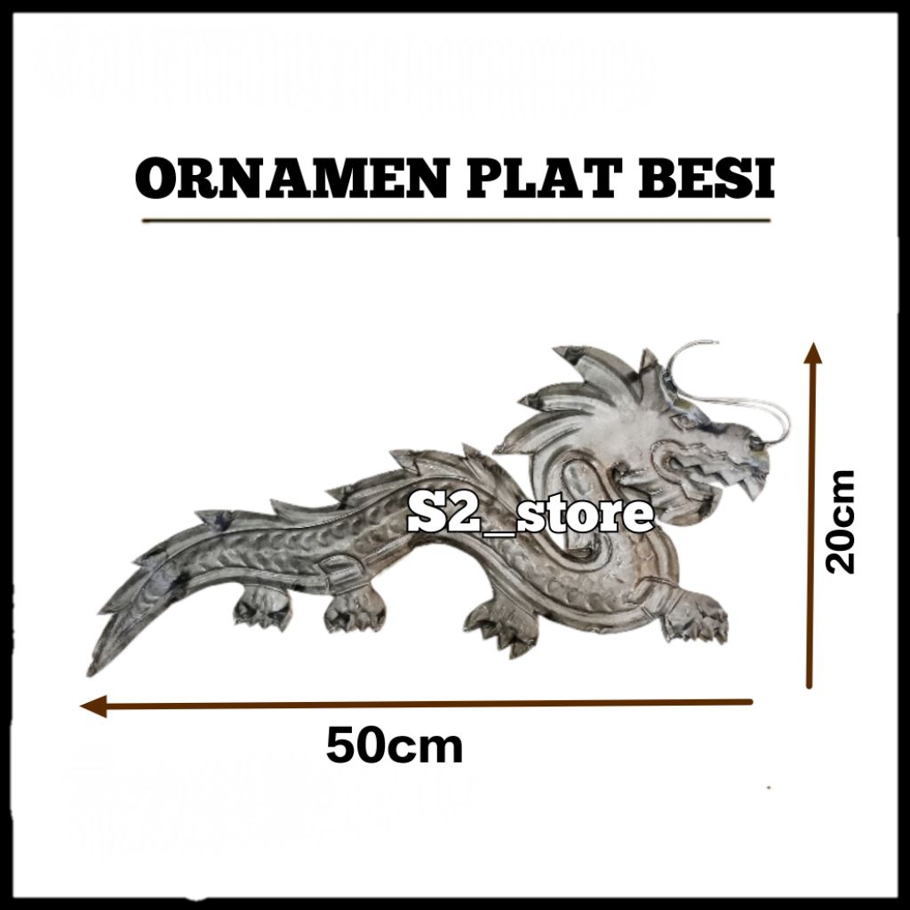 Ornamen aksesoris pagar besi tempa klasik model ular naga