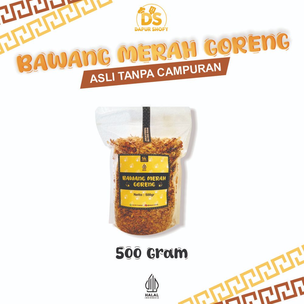 

Bawang Merah Goreng Jumbo 500 Gram Tanpa Bahan Campuran dan Pengawet