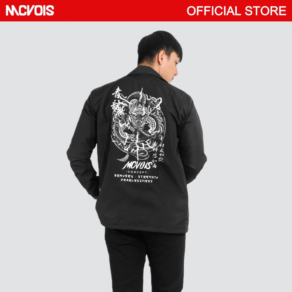 Mcvois Coach Jaket Japan Lightning Dragon Black