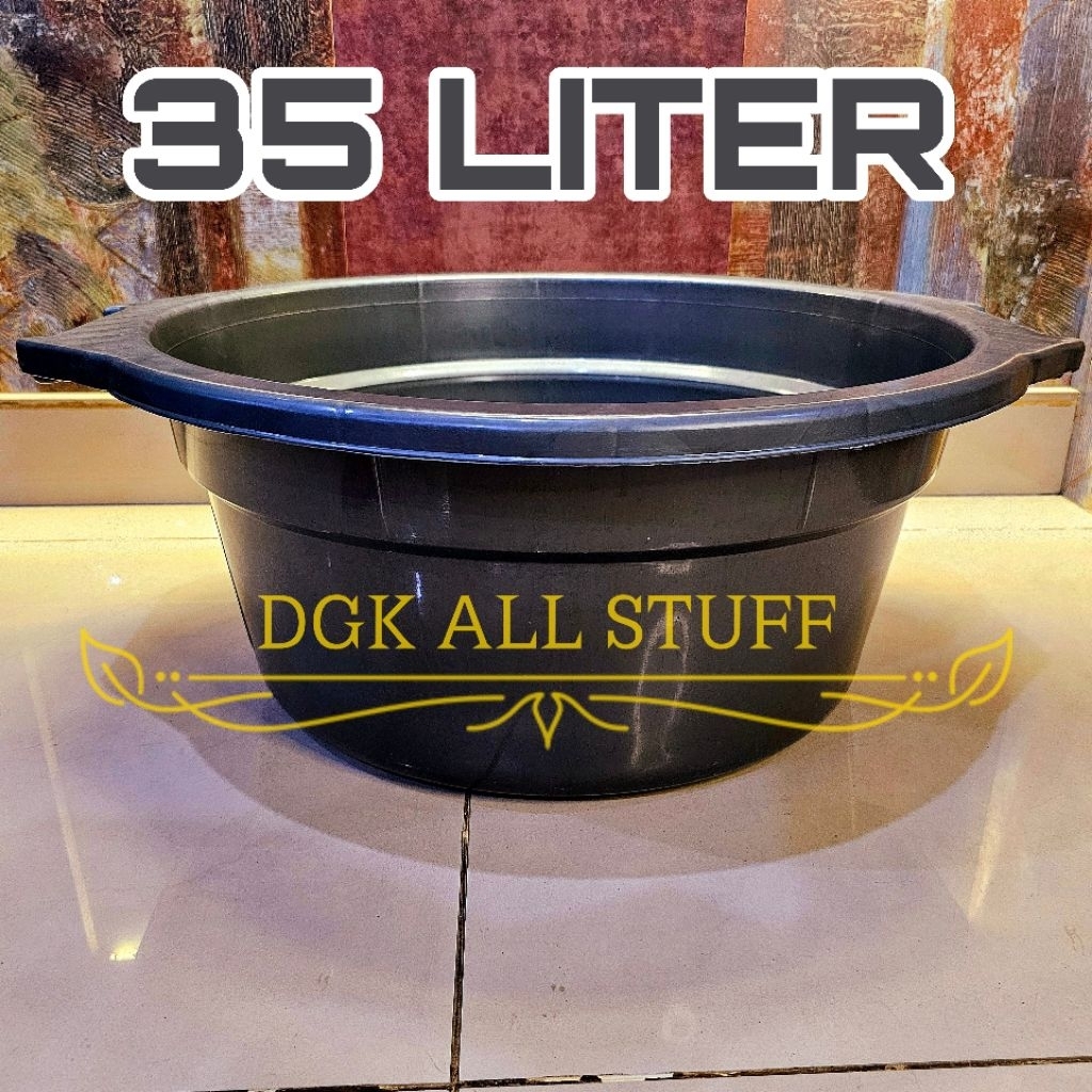 Baskom Waskom Bak Ember BESAR JUMBO Cuci Nyuci Baju Pakaian Piring Berkuping Kuping Gagang Bergagang