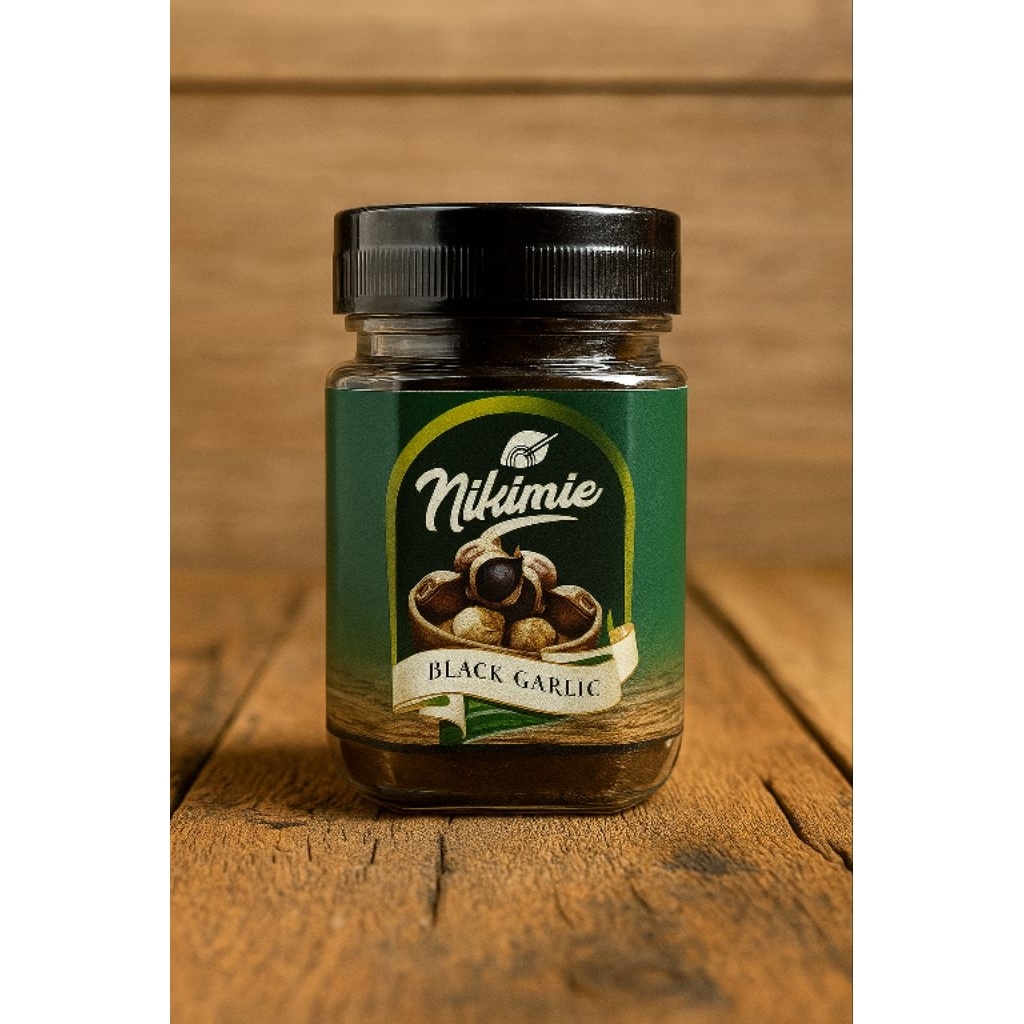 

BAWANG HITAM TUNGGAL BLACK GARLIC KALIMANTAN TIMUR BALIKPAPAN NIKIMIE OBAT ASAM URAT, KOLESTROL, HIPERTENSI, GULA DARAH BERAT BERSIH 75 gr HALAL MUI