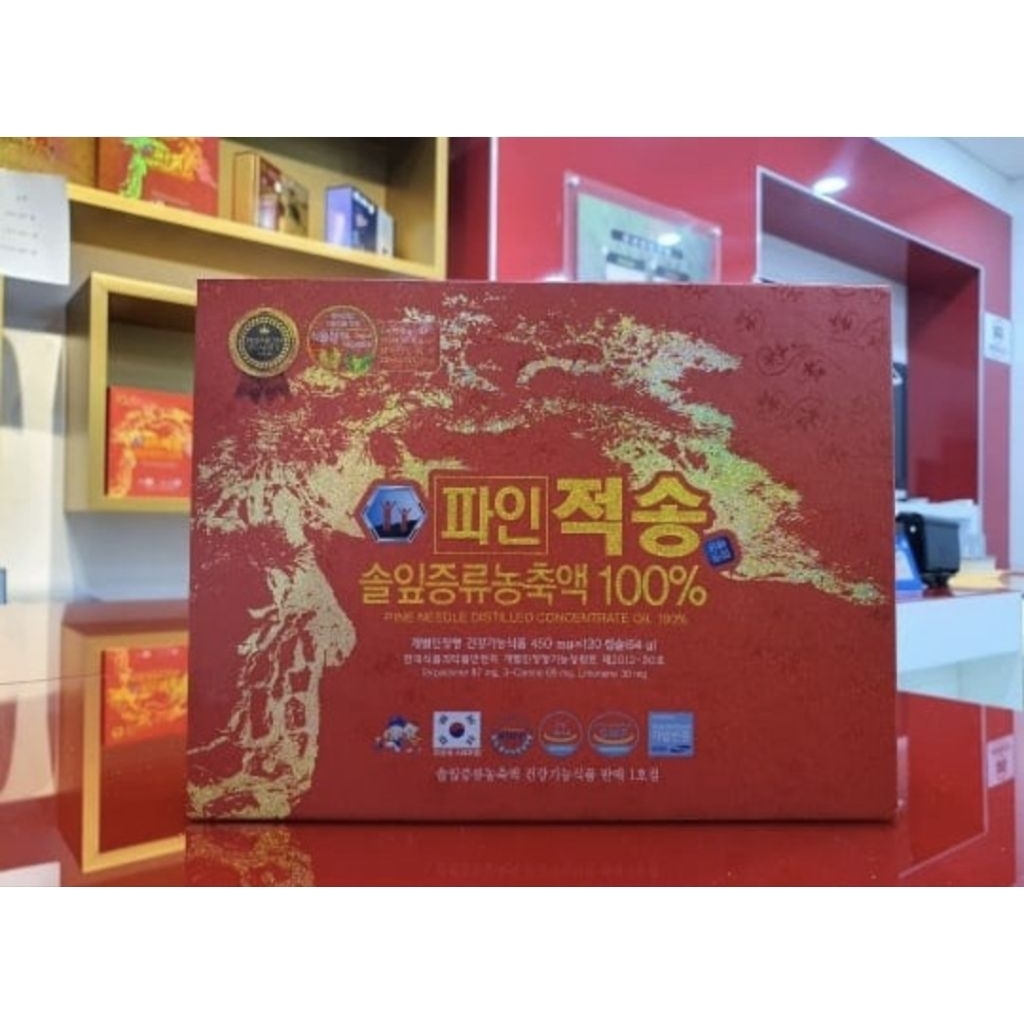 [Ori 1000% Dari Korea]RED PINE JEOKSONG, OIL PINUS, MINYAK PINUS 120 Capsule Dengan "Dus"