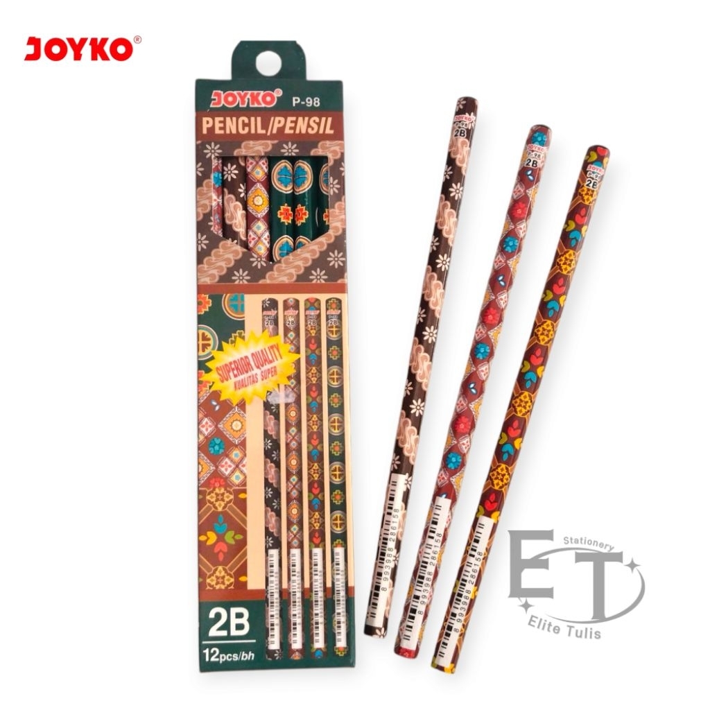 

SELUSIN (12 PCS) PENCIL/PENSIL JOYKO P-98 / Pensil 2B Joyko P-98