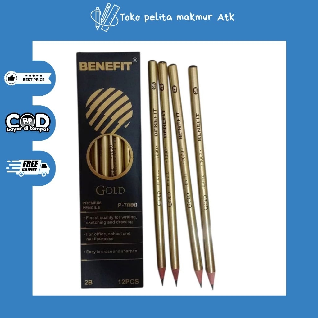 

PENSIL BENEFIT GOLD 2B ( 1 pack isi 12 pcs)