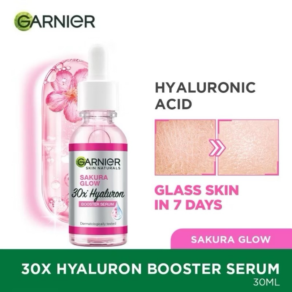 serum garnier pink|serum glowing|serum penghilang flek|serum garnier hyaluronic acid|30ml|dijamin or