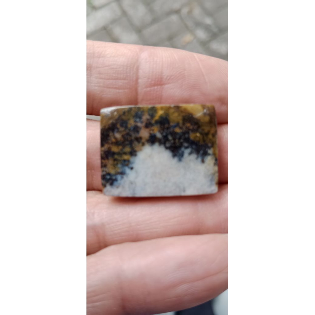 batu akik natural gambar pemandangan, bolak balik.