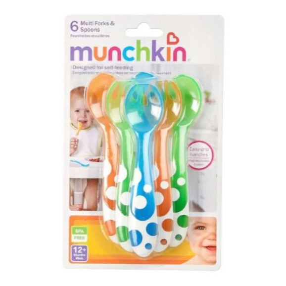 Munchkin Multi Toddler Forks and Spoons - Set Sendok Garpu Training Makan Anak