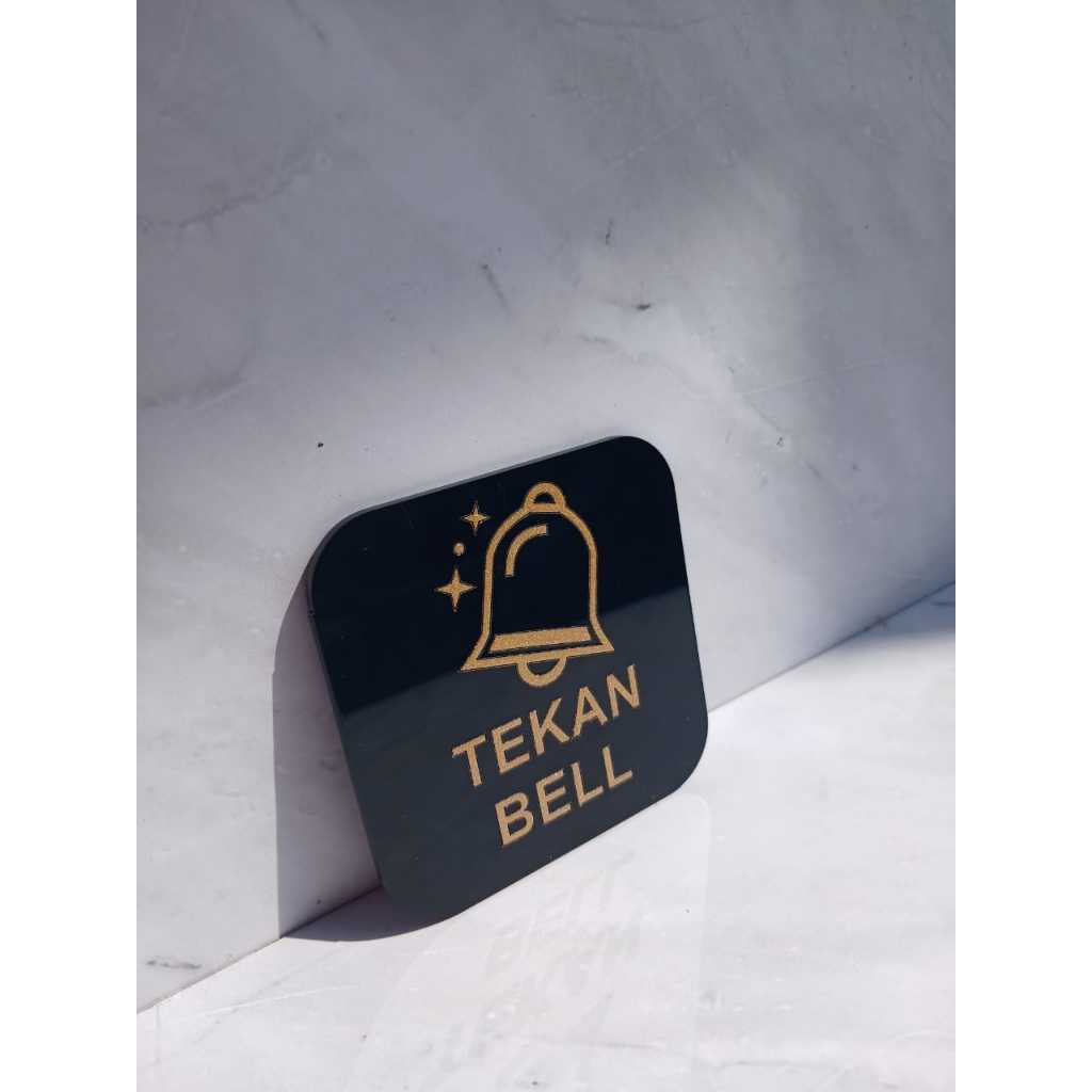 

Sign akrilik tekan bell | tekan bell |tanda untuk bell