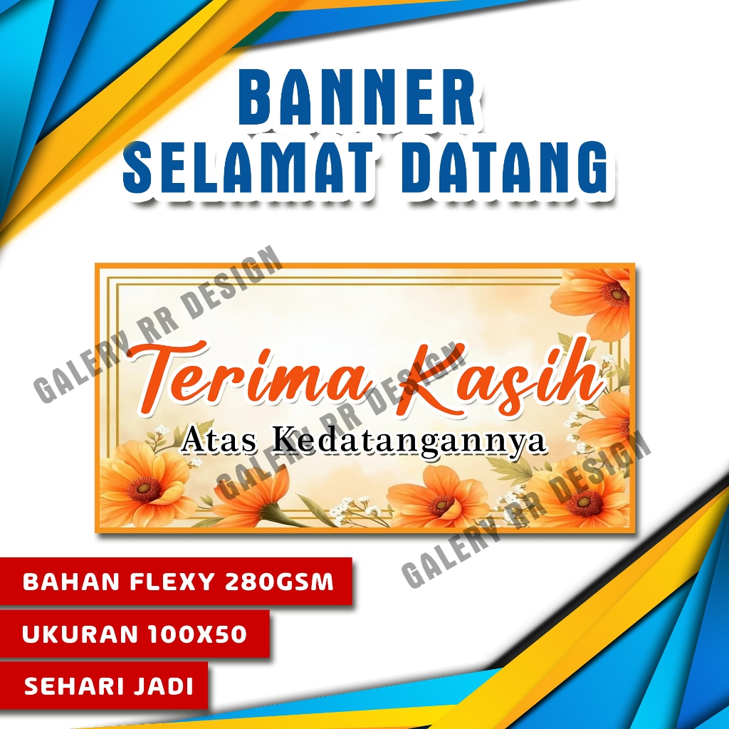 Banner Selamat Datang Para tamu / Banner Greeting Selamat Datang Pernikahan / Hajatan / Khitanan