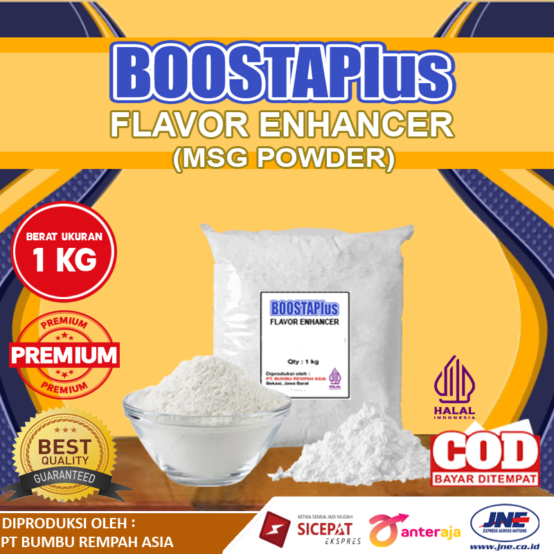 

MSG Boosta PLUS Flavour Enchancer Penambah Gurih dan Aroma 1Kg / Aroma Enak