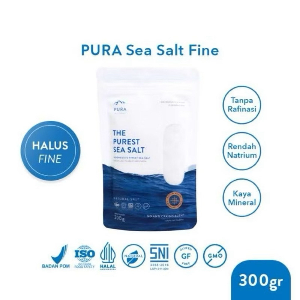 

Pura The Purest Sea Salt Fine (Garam Halus) 300 Gr - Garam Pura