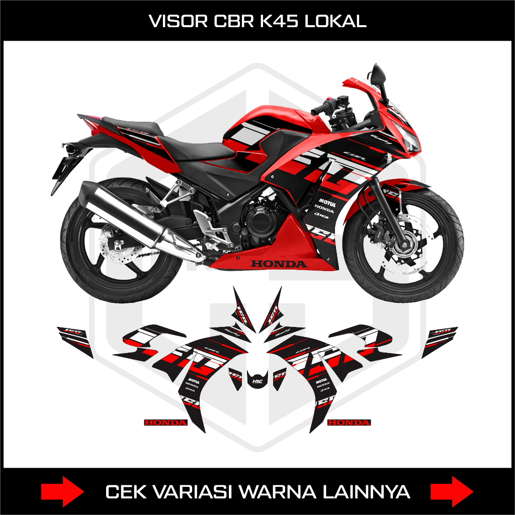 STRIPING STIKER CBR 150 K45 LOKAL / DECAL VARIASI HONDA CBR K45 LOKAL 150