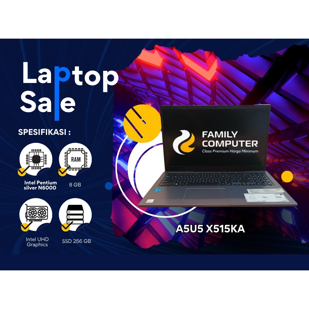 ASUS X515KA INTEL PENTIUM SILVER N6000 15'6INC SSD 8GB-SSD 256GB