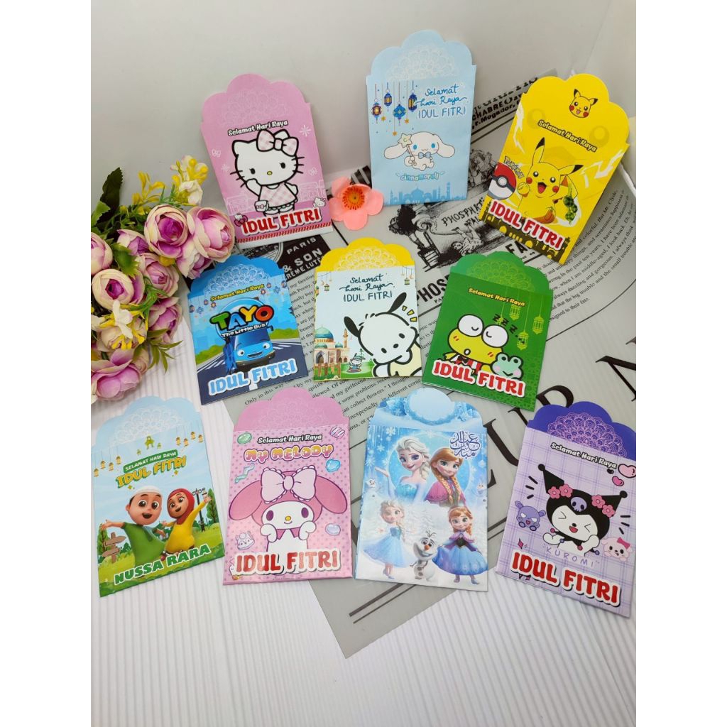 

Amplop 100 pcs(10 pack) Amplop Lebaran Amplop Karakter Kartun Amplop Terbaru Hari Raya Idul Fitri
