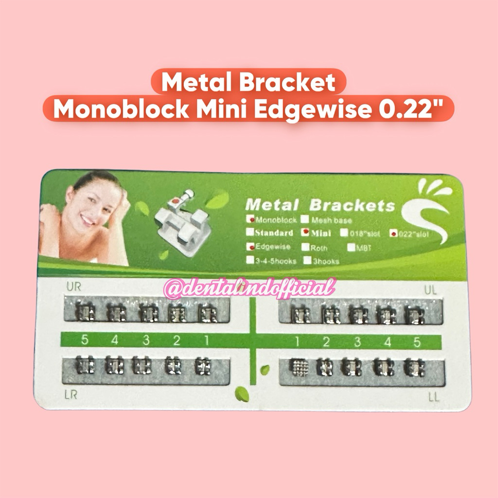 HIJAU Bracket Metal Monoblock Mini Edgewise Behel Gigi